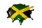 Blot with national flag of jamaica