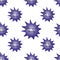 Blot seamless pattern with the inscription February 29 leap day. Violet spot with black text on an isolated background. Vector.