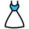 Blouse, camisole fill vector icon which can easily modify or edit