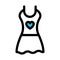 Blouse, camisole fill vector icon which can easily modify or edit