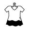 Blouse Half Glyph Style vector icon which can easily modify or edit