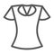 Blouse line icon, clothing and fashion, woman shirt sign, vector graphics, a linear pattern on a white background.