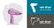 Blow dry icon. hairdryer vector flat icon. cosmetics line solid design element