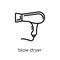 blow dryer icon. Trendy modern flat linear vector blow dryer icon on white background from thin line Electronic devices collection