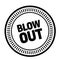 Blow out stamp on white