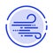 Blow, Weather, Wind, Spring Blue Dotted Line Line Icon