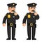 Blow whistle policeman warning flat design character isolated vector illustrator