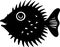blowfish Black Silhouette Generative Ai