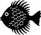 blowfish Black Silhouette Generative Ai