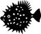 blowfish Black Silhouette Generative Ai