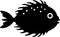 blowfish Black Silhouette Generative Ai