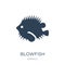 blowfish icon in trendy design style. blowfish icon isolated on white background. blowfish vector icon simple and modern flat