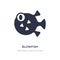 blowfish icon on white background. Simple element illustration from Animals concept