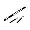 blowgun weapon military glyph icon vector illustration