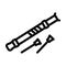 blowgun weapon military line icon vector illustration