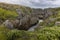 Blowhole view seen from the walktrack at Pancake rocks, New Zealand