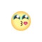 Blowing Kiss Emoticon flat icon