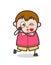 Blowing Kiss Face - Cute Cartoon Fat Kid Illustration