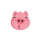Blowing kiss piggy emoji flat icon