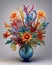 Blown-Glass Flower Bouquet in Photorealism