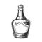 Blown Scotch Whisky Bottle With Foil Cap Vector