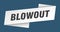 blowout banner template. blowout ribbon label.