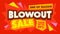 Blowout Sale Advertising Banner with Typography. End of Season Background. Branding Template for Shopping Discount