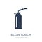 blowtorch icon. Trendy flat vector blowtorch icon on white background from Construction collection