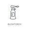 blowtorch linear icon. Modern outline blowtorch logo concept on