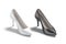 Blsnk black and white high heels shoes mockup, side view