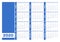 Blue 2020 Spanish calendar. Printable landscape version