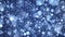 Blue abstract Christmas snowflakes background.
