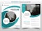 Blue abstract circle annual report Brochure design template vector. Business Flyers infographic magazine poster.