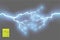 Blue abstract energy shock explosion special light effect with spark. Vector glow power lightning cluster. Electric