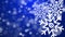 Blue abstract falling snow flakes snowflakes particles 4K loop animation