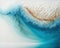 Blue Abstract ocean beach paint background. Creative abstract water blue sea wave painted background, wallpaper, texture.