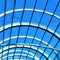 Blue abstract roof inside