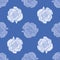 Blue Abstract Rose Seamless Pattern Background