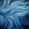 Blue Abstract Swirling Feather Pattern Naturalistic Animal Paintings
