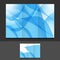 blue abstract trifold template illustration