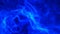 Blue abtract background, glowing plasma smoke