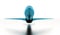 Blue aeroplane isolated