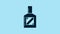 Blue Aftershave icon isolated on blue background. Cologne spray icon. Male perfume bottle. 4K Video motion graphic