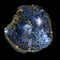 Blue agate slice isolated