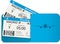 Blue airline tickets or boarding pass