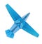 Blue airplane of origami.