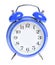 Blue alarm clock isolated