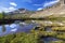 Blue Alpine Lake Green Meadow Scenic Landscape Banff National Park Summertime Alberta Canada Wilderness