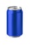 Blue aluminum cans with blank copy space.