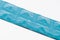 Blue aluminum foil blister strip on white